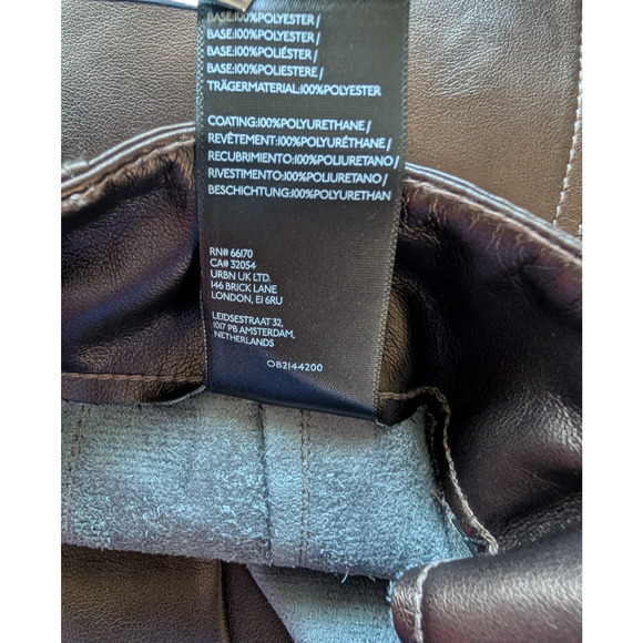 NWT Maeve The Colette Cropped Wide-Leg Faux Leather Pants Sz 29P Brown #7E505 - Picture 11 of 11